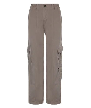 Cargo Solid Baggy Pants